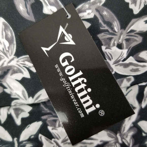 Golftini Women Fearless Skort Size Large Black Silver Print Butterfly Pickleball - Picture 7 of 11